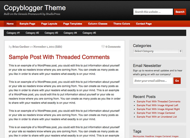 Copyblogger Theme for Genesis Framework